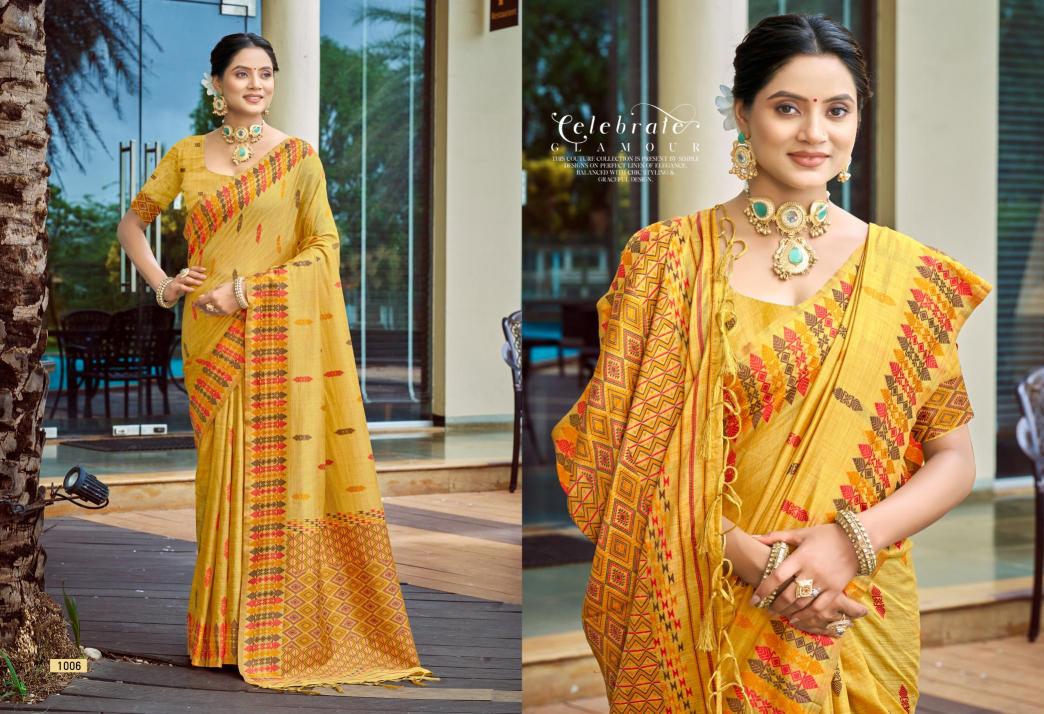 Bunawat - Lachaka Silk Sangam Prints Assam Silk Woven Work Traditional Saree