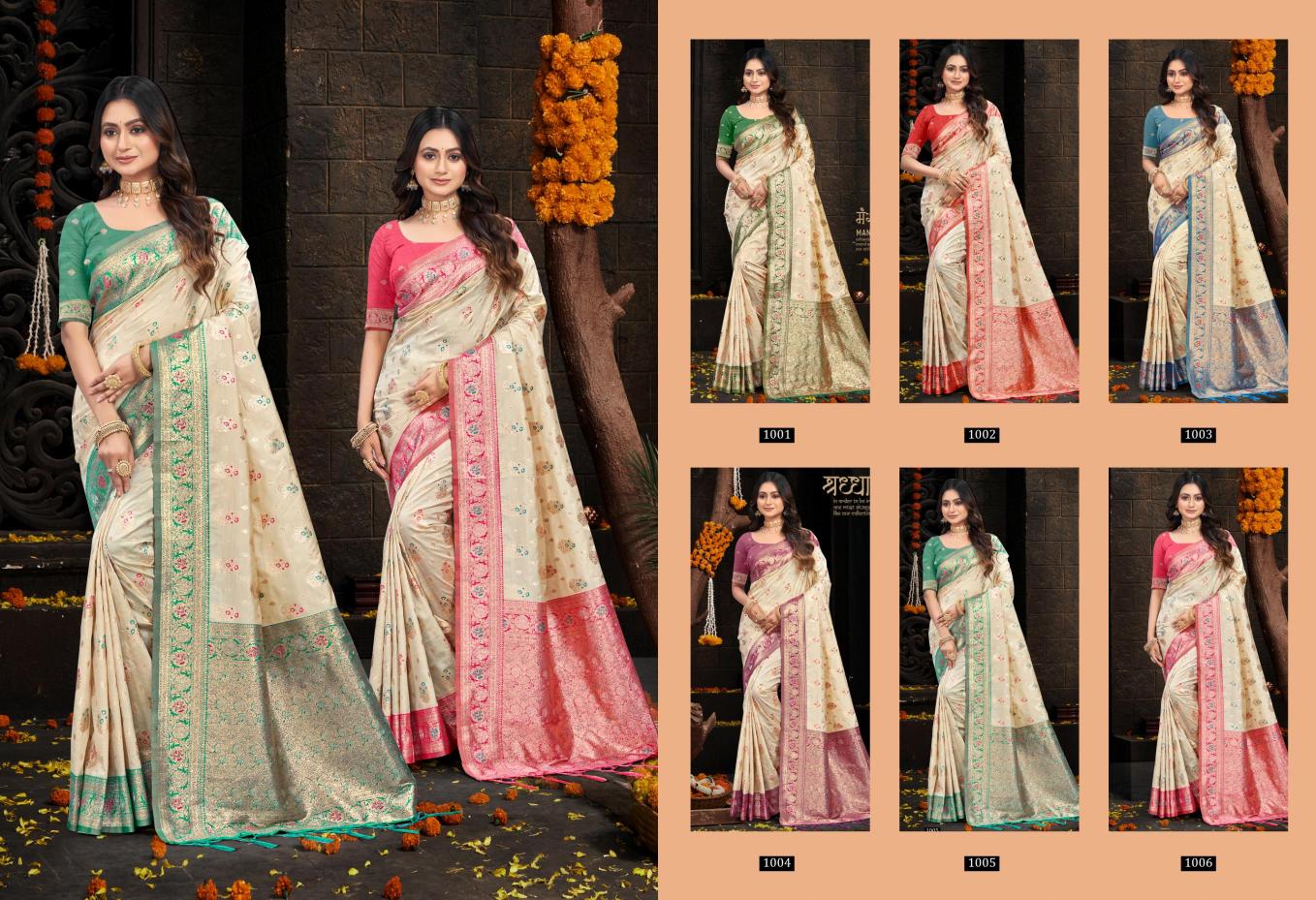 Bunawat - Lalita Silk Sangam Prints Silk Woven Work Traditional Saree