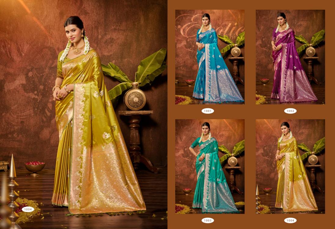 Bunawat - MASRU SATAN VOL-03 Sangam Prints Satin Silk Woven Work Traditional Saree