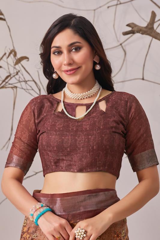 Dazira 1003 catalog linen cotton sarees wholesale