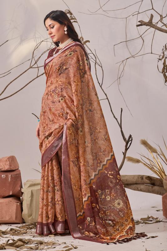 Dazira 1003 catalog linen cotton sarees wholesale
