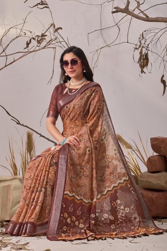 Dazira 1003 catalog linen cotton sarees wholesale
