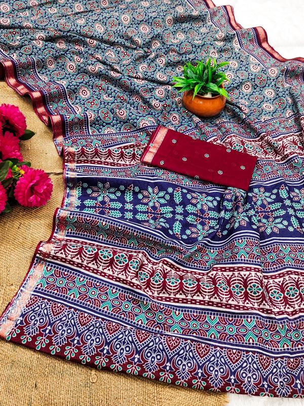 Dazira Ajrakh cotton vol 2 catalog wholesale saree shops in varanasi