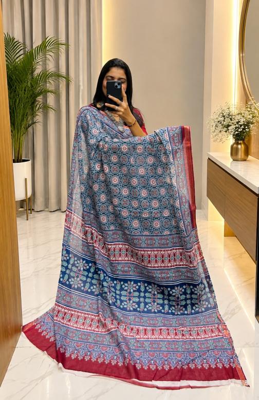 Dazira Ajrakh cotton vol 2 catalog wholesale saree shops in varanasi
