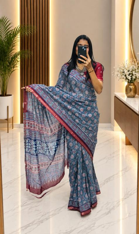 Dazira Ajrakh cotton vol 2 catalog wholesale saree shops in varanasi