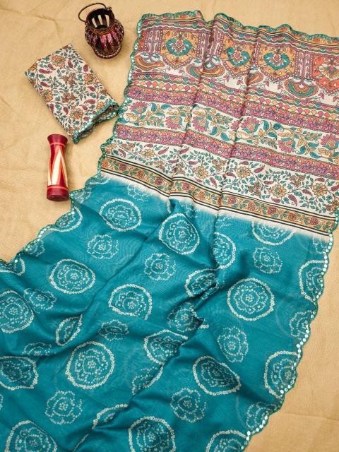 Dazira Chanderi Linen vol 1 catalog ajrakh sarees wholesale