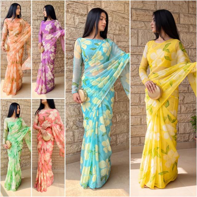 Dazira Georgette vol 64 catalog georgette sarees wholesale