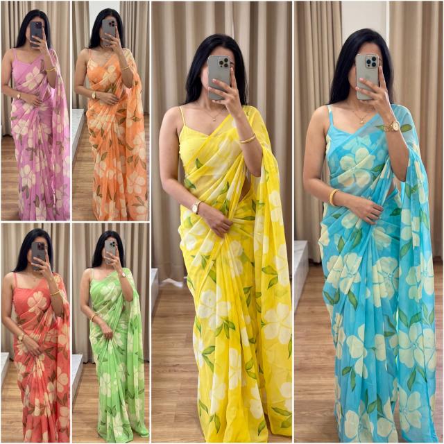 Dazira Georgette vol 64 catalog georgette sarees wholesale