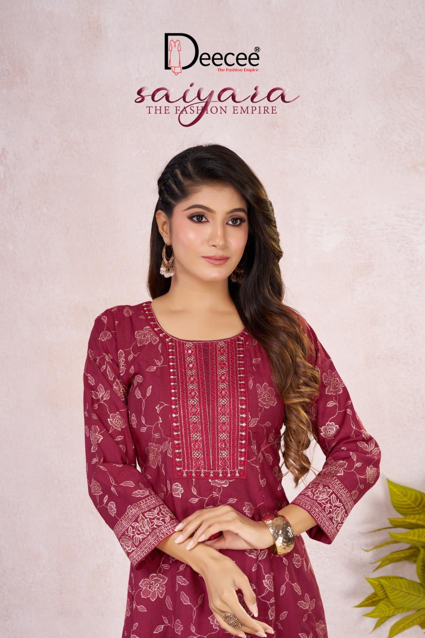 Deecee Saiyara catalog branded kurti wholesale market