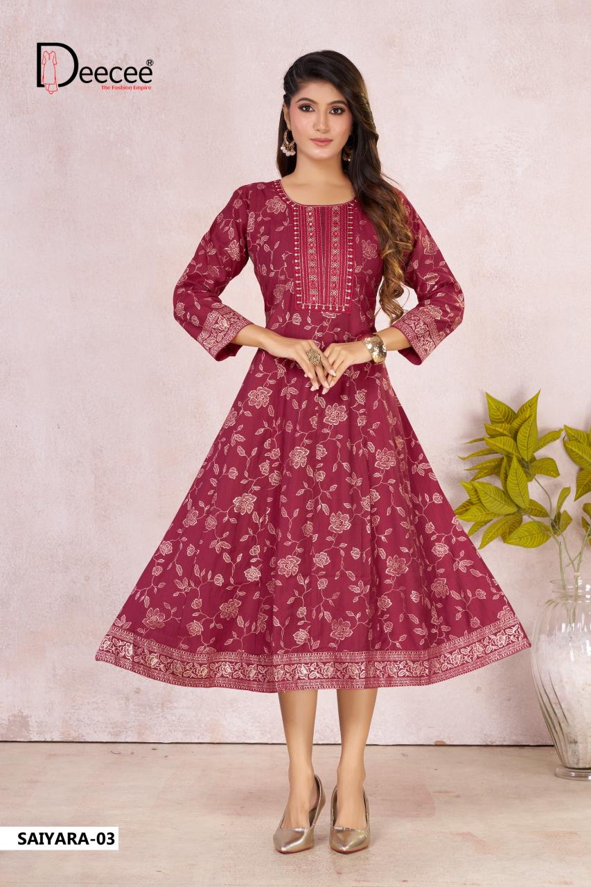 Deecee Saiyara catalog branded kurti wholesale market
