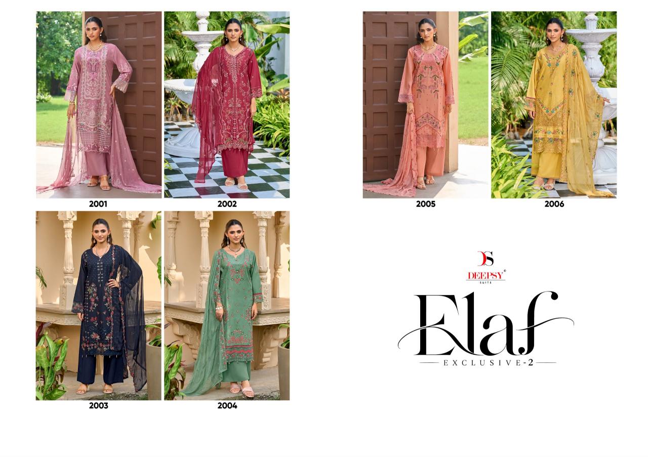 Deepsy Elaf Exclusive vol 2 catalog cotton dupatta wholesale pakistani suits online india