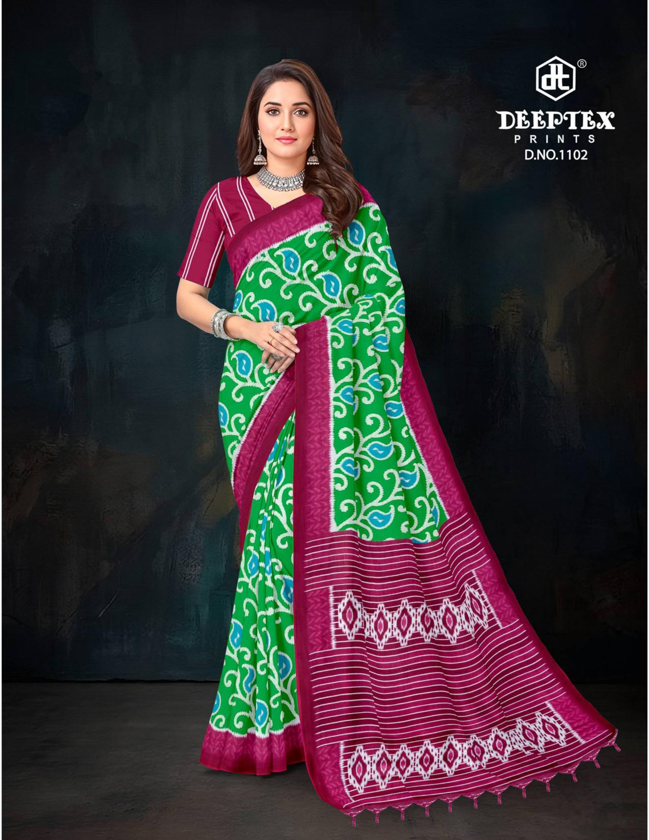 Deeptex Ikkat Vol 11 – Cotton Saree Wholesale Catalog