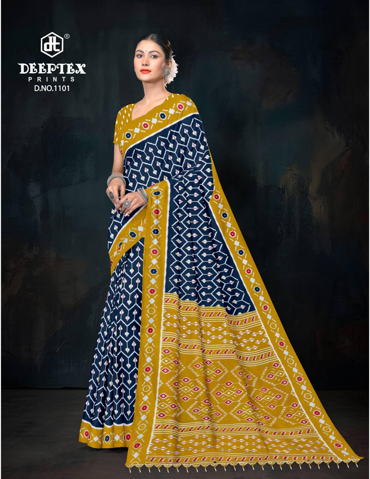 Deeptex Ikkat Vol 11 – Cotton Saree Wholesale Catalog