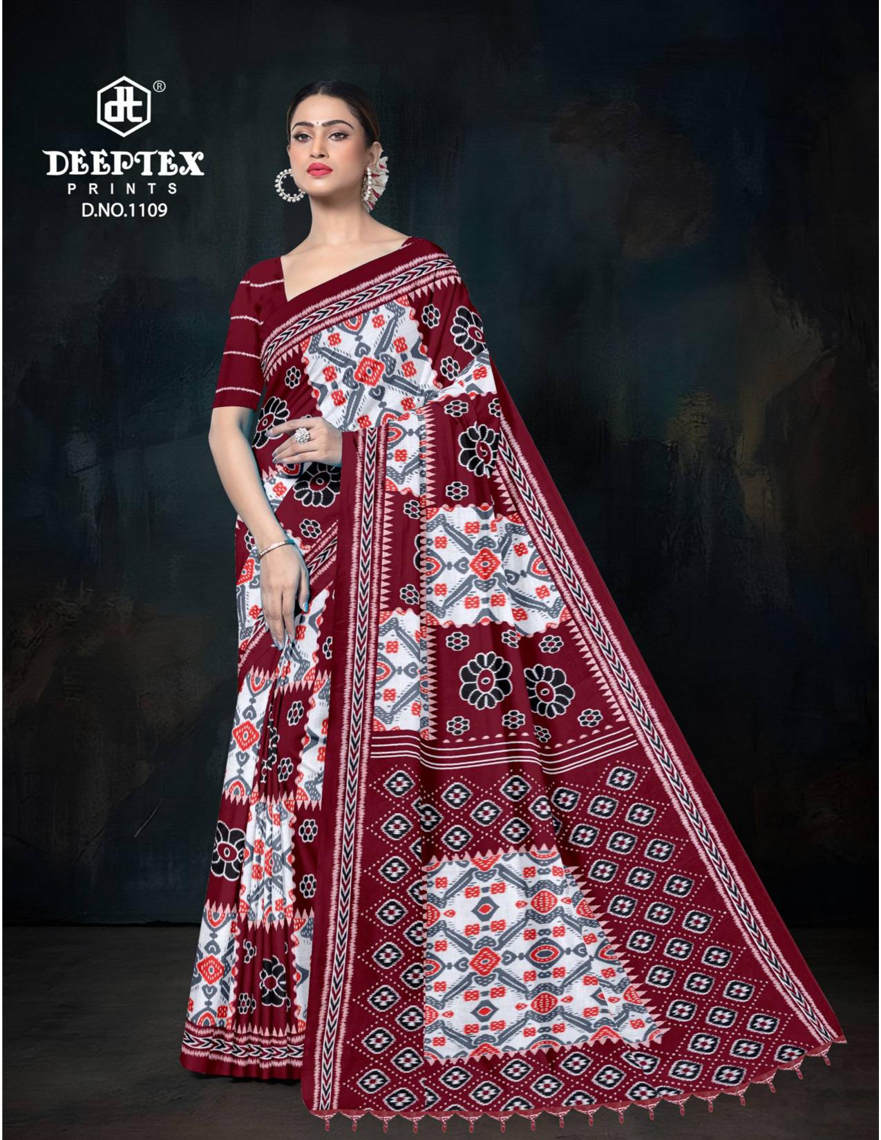 Deeptex Ikkat Vol 11 – Cotton Saree Wholesale Catalog