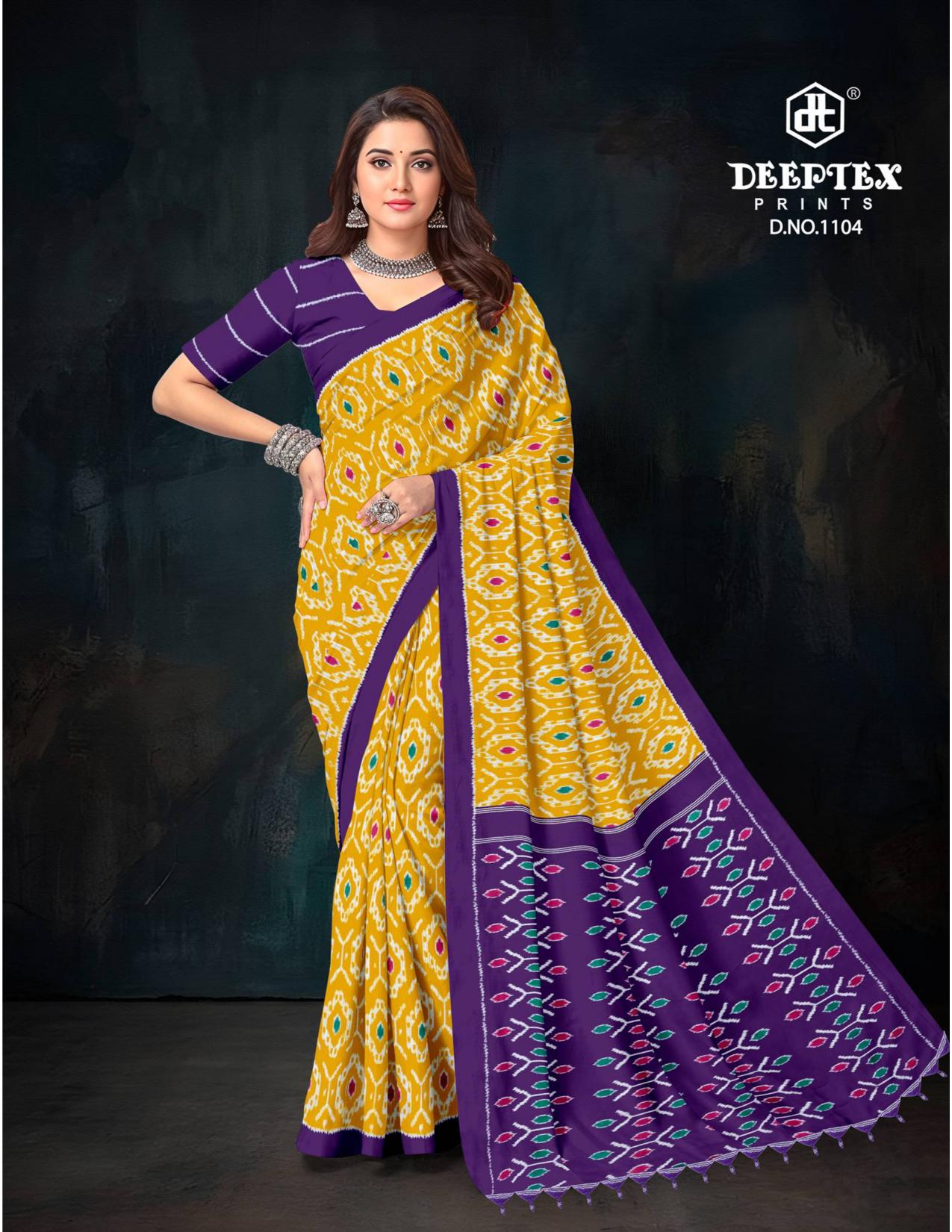 Deeptex Ikkat Vol 11 – Cotton Saree Wholesale Catalog