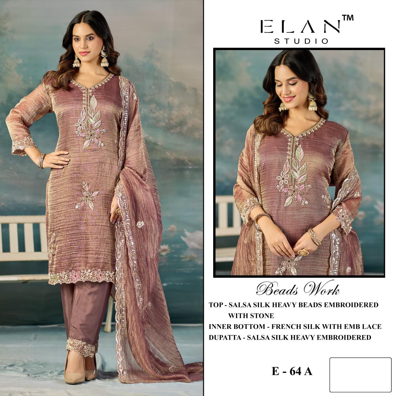 Elan E 64 catalog wholesale pakistani suits in delhi