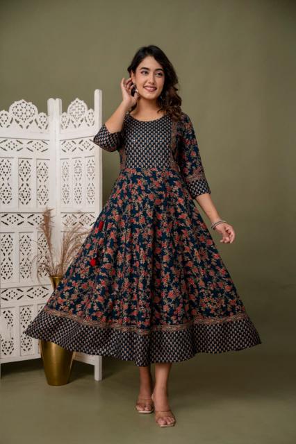 Felocity Rayon vol 46 catalog anarkali kurtis wholesale