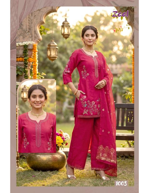Felocity Zeel 0.1 catalog kurti palazzo set wholesale surat