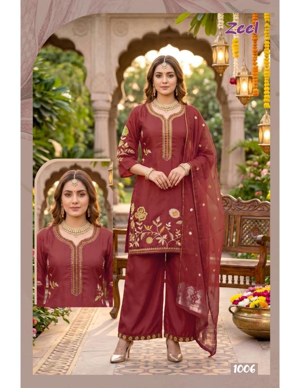 Felocity Zeel 0.1 catalog kurti palazzo set wholesale surat