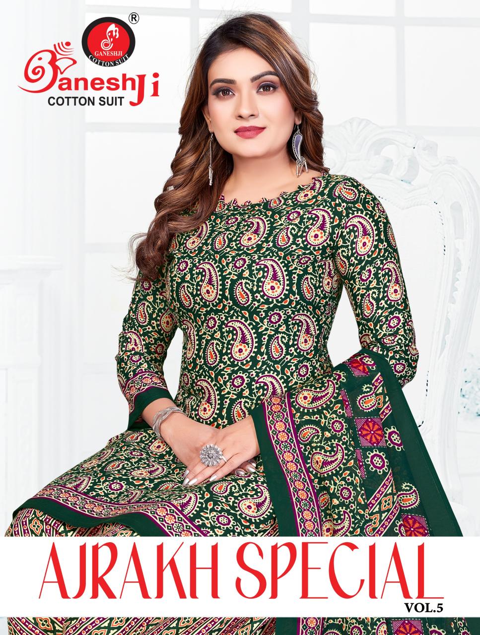Ganeshji Ajrakh Special Vol 5 – Dress Material Wholesale Catalog
