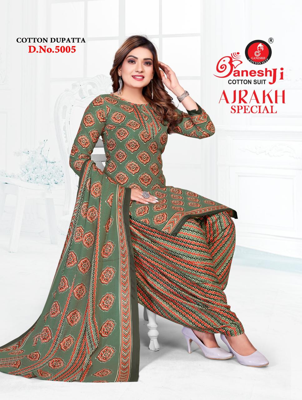 Ganeshji Ajrakh Special Vol 5 – Dress Material Wholesale Catalog