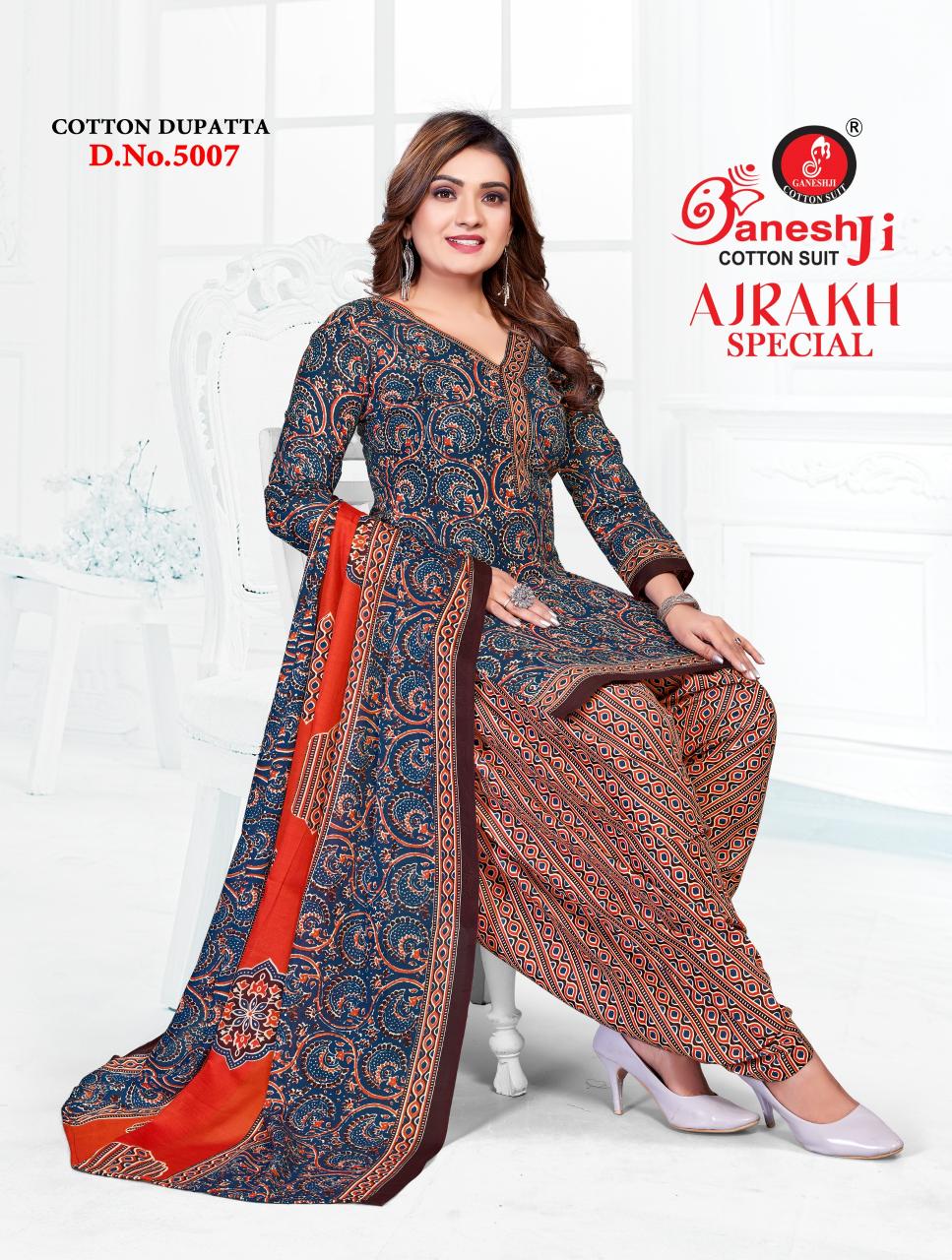 Ganeshji Ajrakh Special Vol 5 – Dress Material Wholesale Catalog