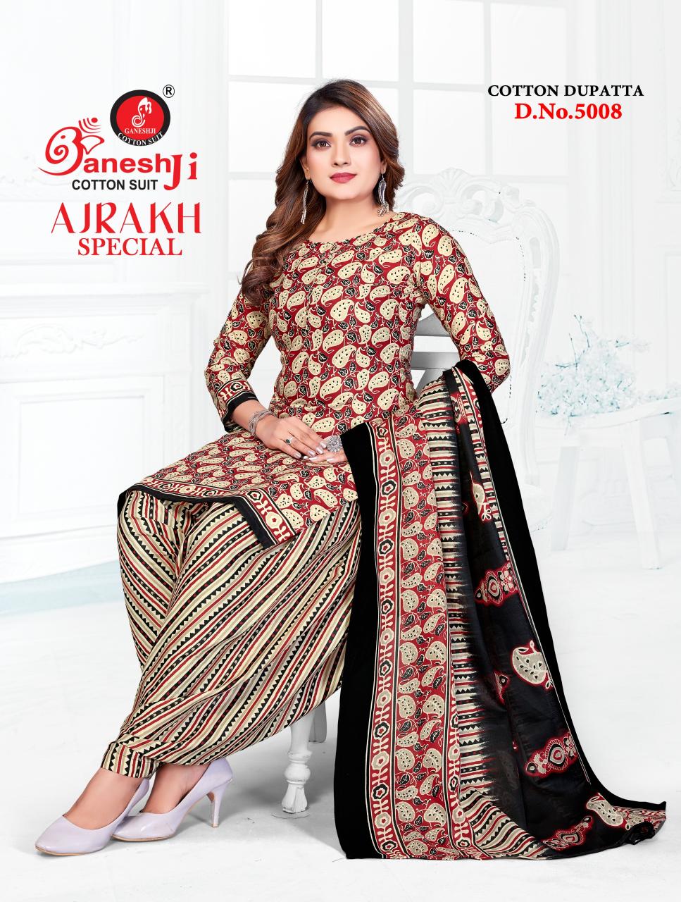 Ganeshji Ajrakh Special Vol 5 – Dress Material Wholesale Catalog