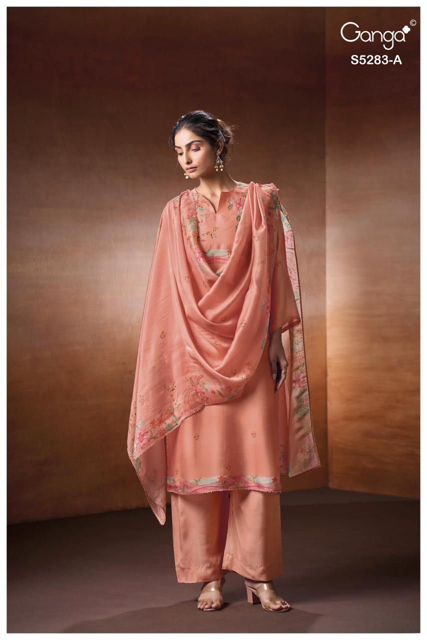 Ganga Delora 5283 catalog indian salwar kameez wholesaler