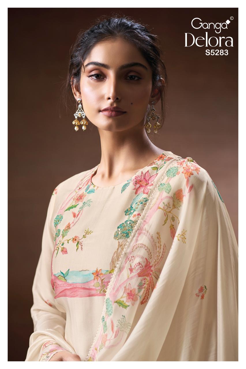 Ganga Delora 5283 catalog indian salwar kameez wholesaler