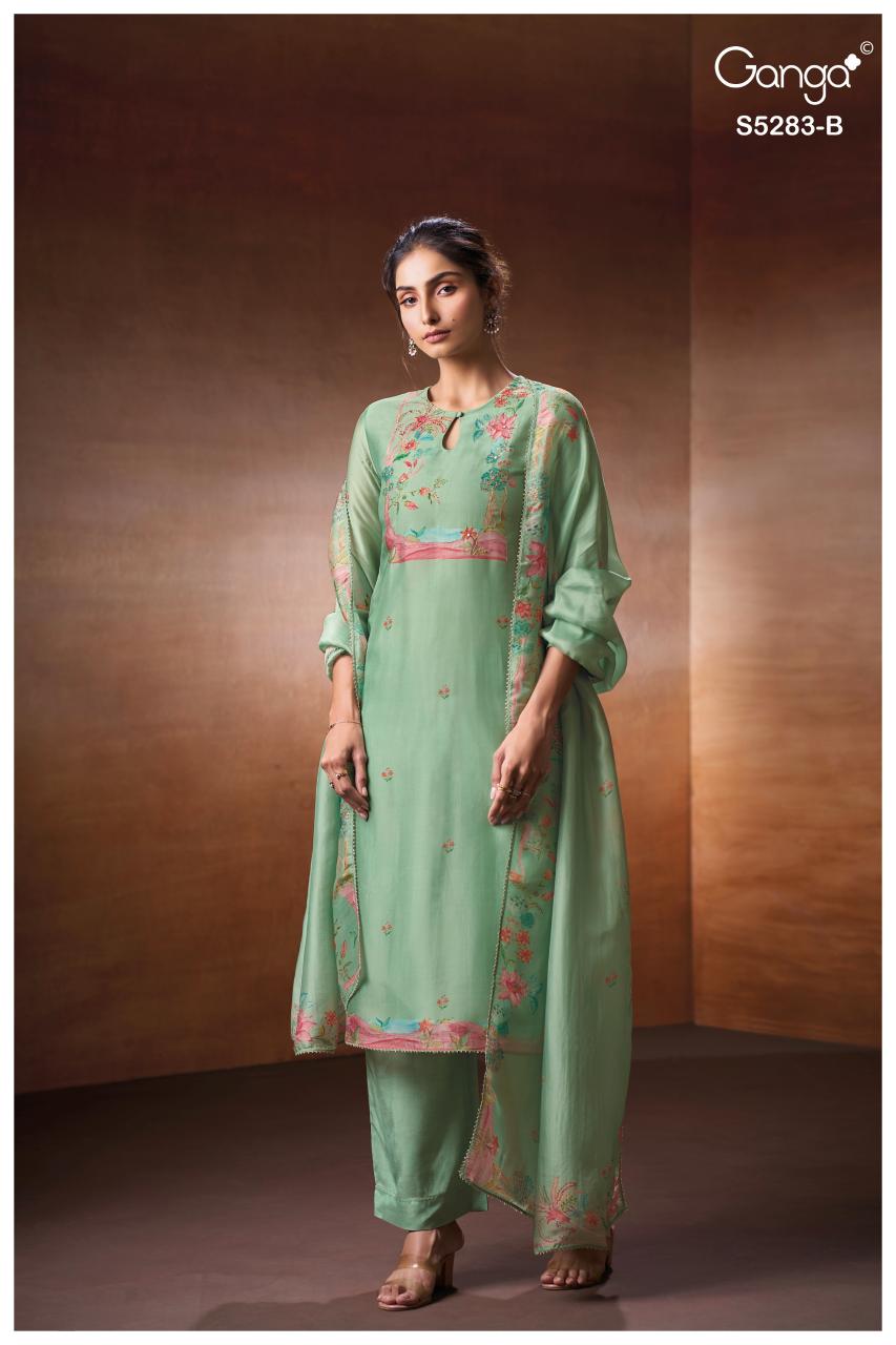 Ganga Delora 5283 catalog indian salwar kameez wholesaler