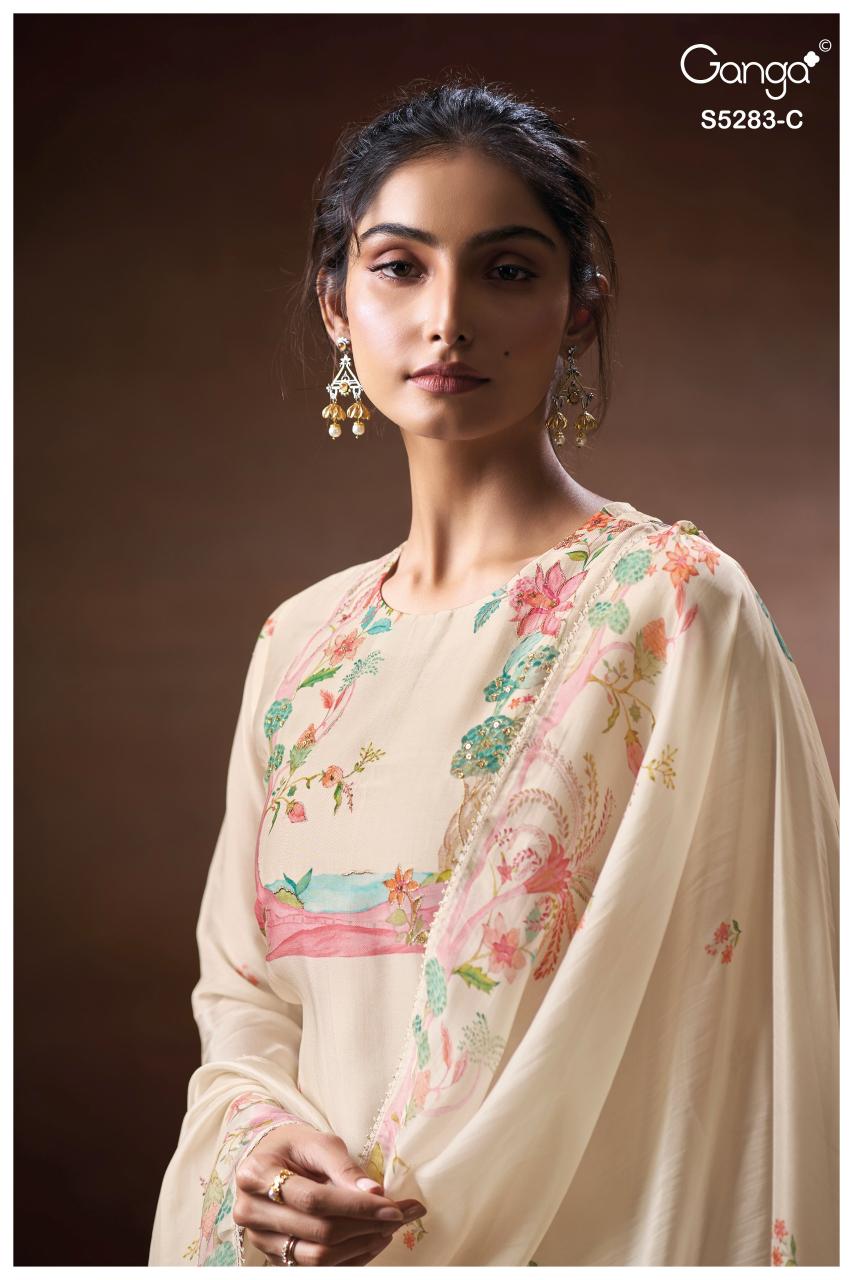 Ganga Delora 5283 catalog indian salwar kameez wholesaler