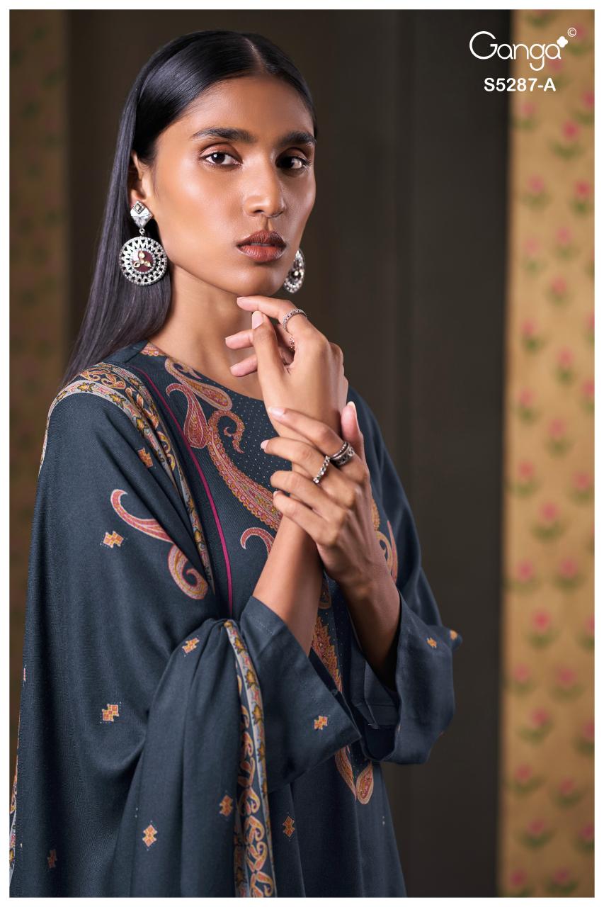 Ganga Haelia 5287 catalog mumbai wholesale salwar kameez