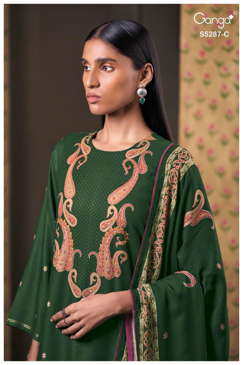 Ganga Haelia 5287 catalog mumbai wholesale salwar kameez