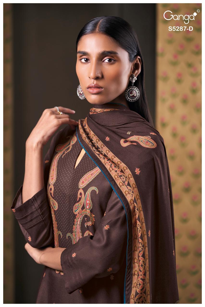 Ganga Haelia 5287 catalog mumbai wholesale salwar kameez