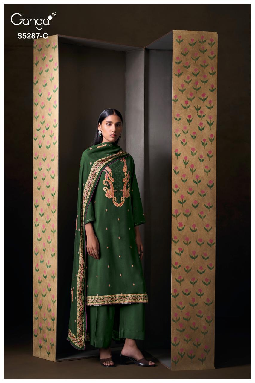 Ganga Haelia 5287 catalog mumbai wholesale salwar kameez