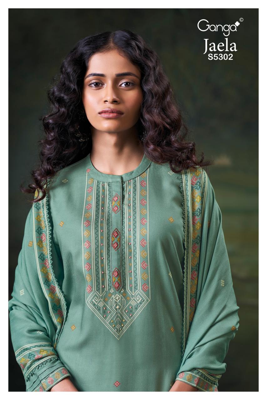 Ganga Jaela 5302 catalog churidar salwar kameez wholesale market
