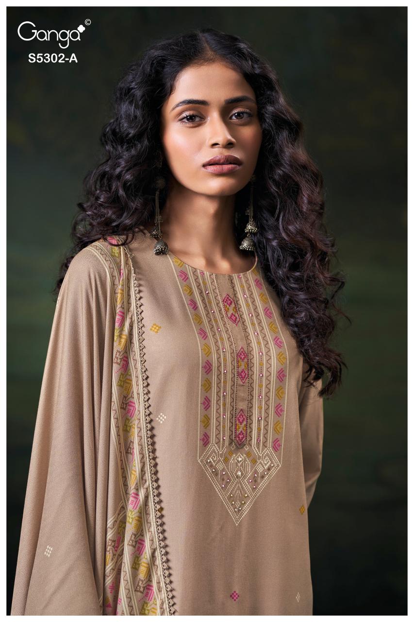 Ganga Jaela 5302 catalog churidar salwar kameez wholesale market