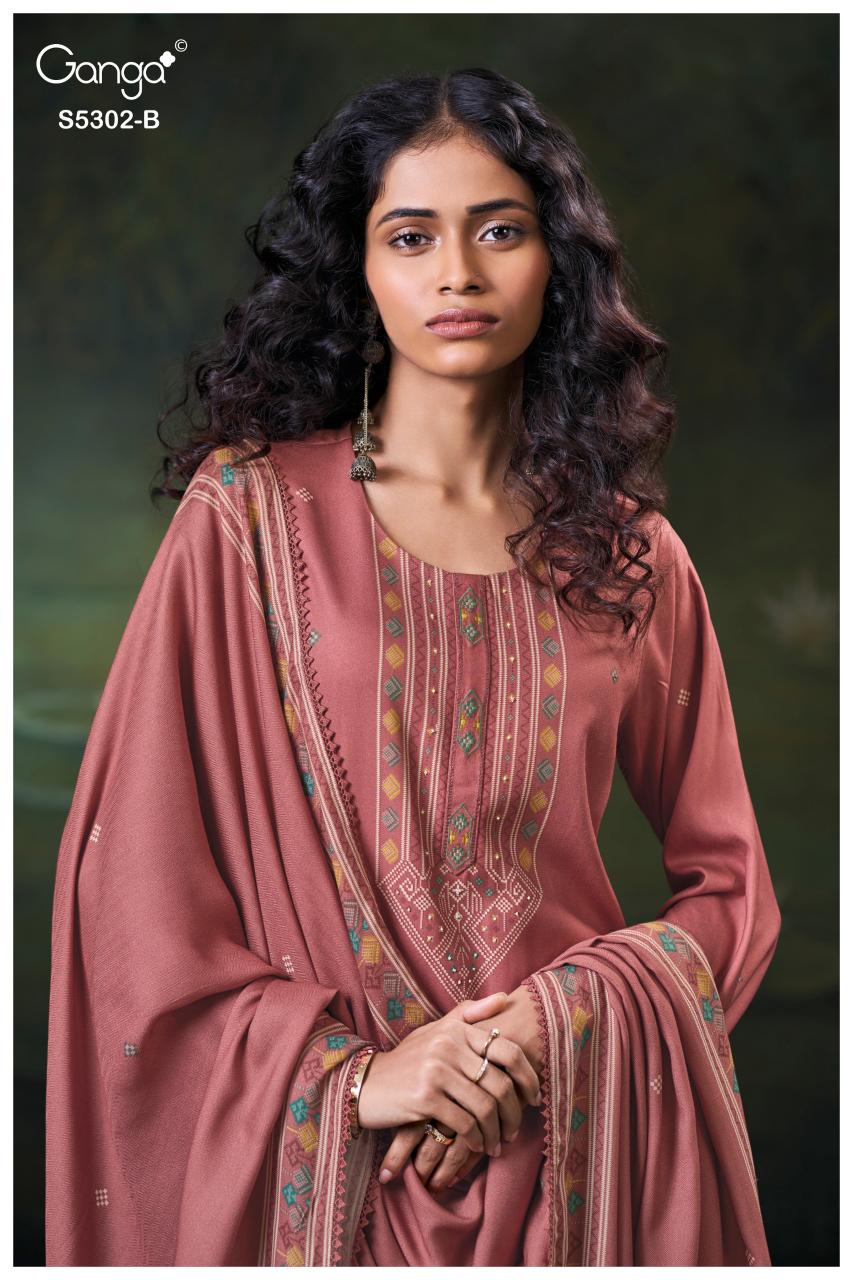 Ganga Jaela 5302 catalog churidar salwar kameez wholesale market