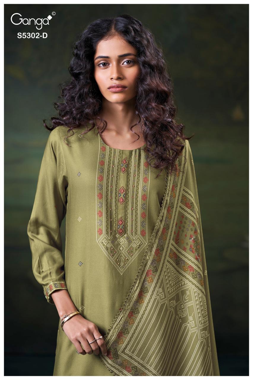 Ganga Jaela 5302 catalog churidar salwar kameez wholesale market