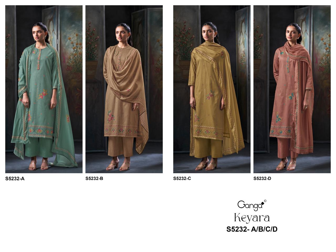 Ganga Keyara 5232 catalog unstitched salwar kameez wholesalers in delhi