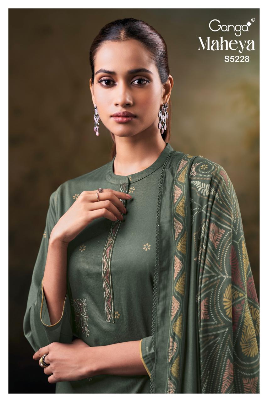 Ganga Maheya 5228 catalog unstitched salwar kameez wholesalers in kolkata