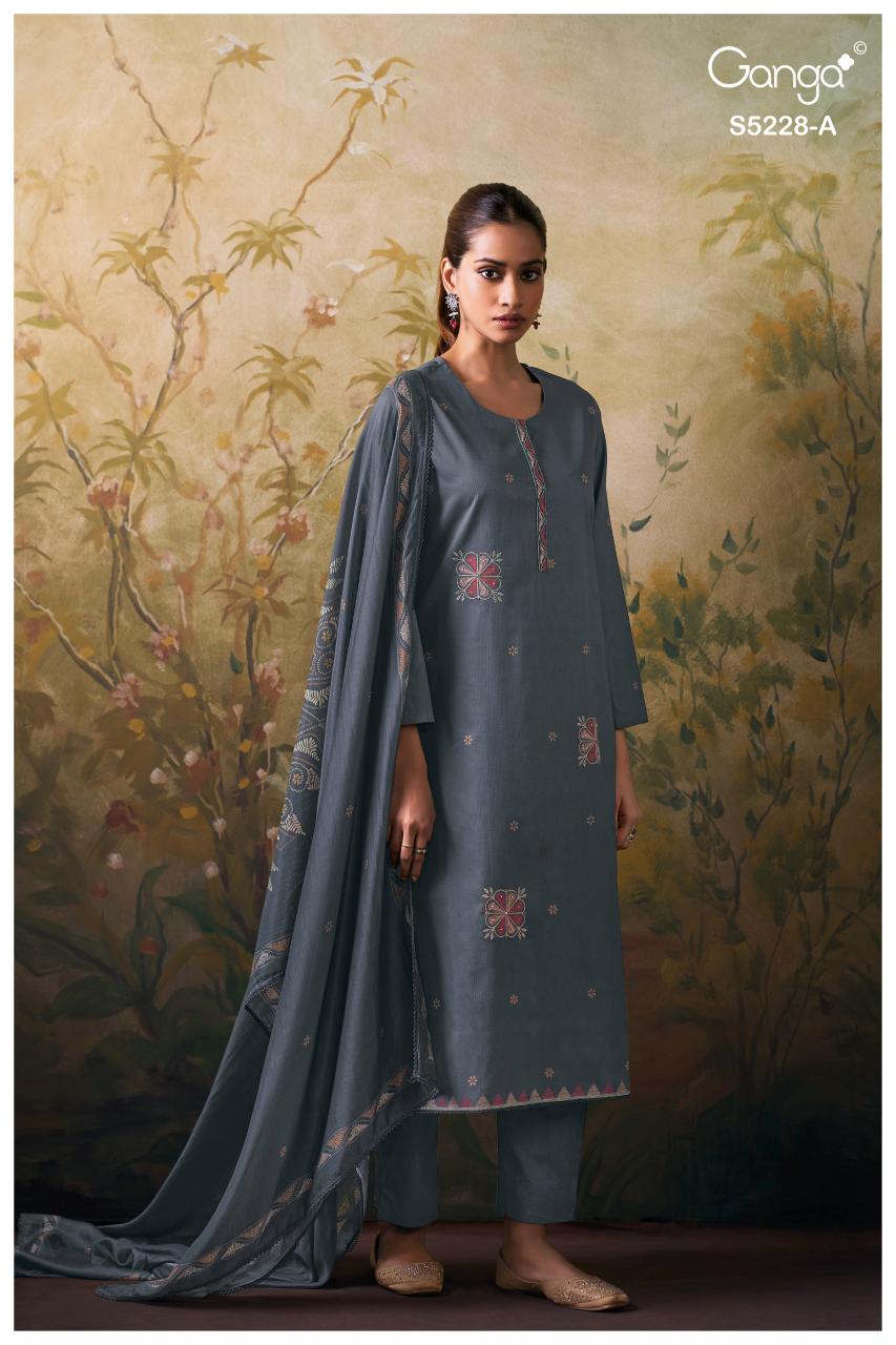 Ganga Maheya 5228 catalog unstitched salwar kameez wholesalers in kolkata