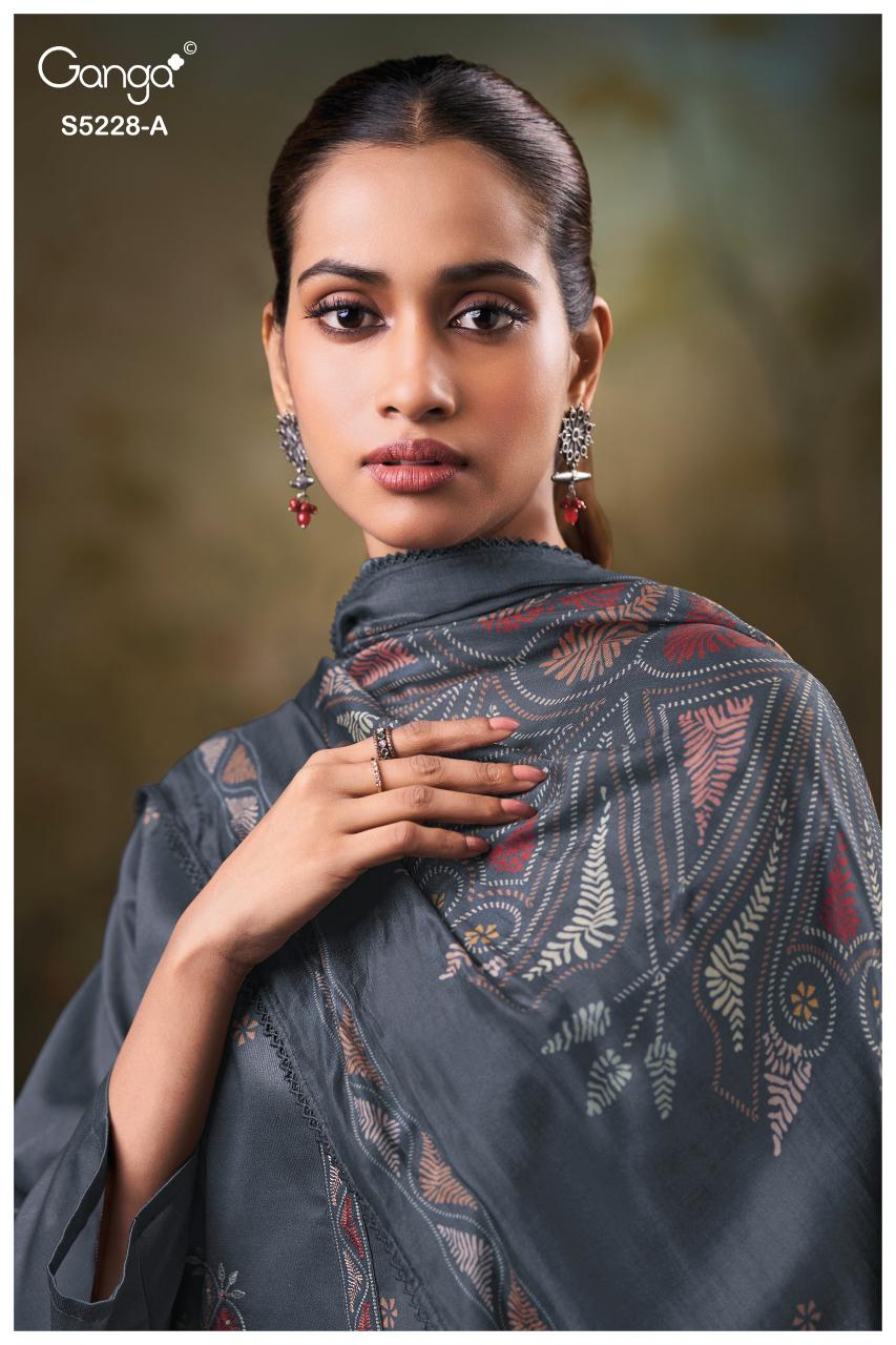 Ganga Maheya 5228 catalog unstitched salwar kameez wholesalers in kolkata