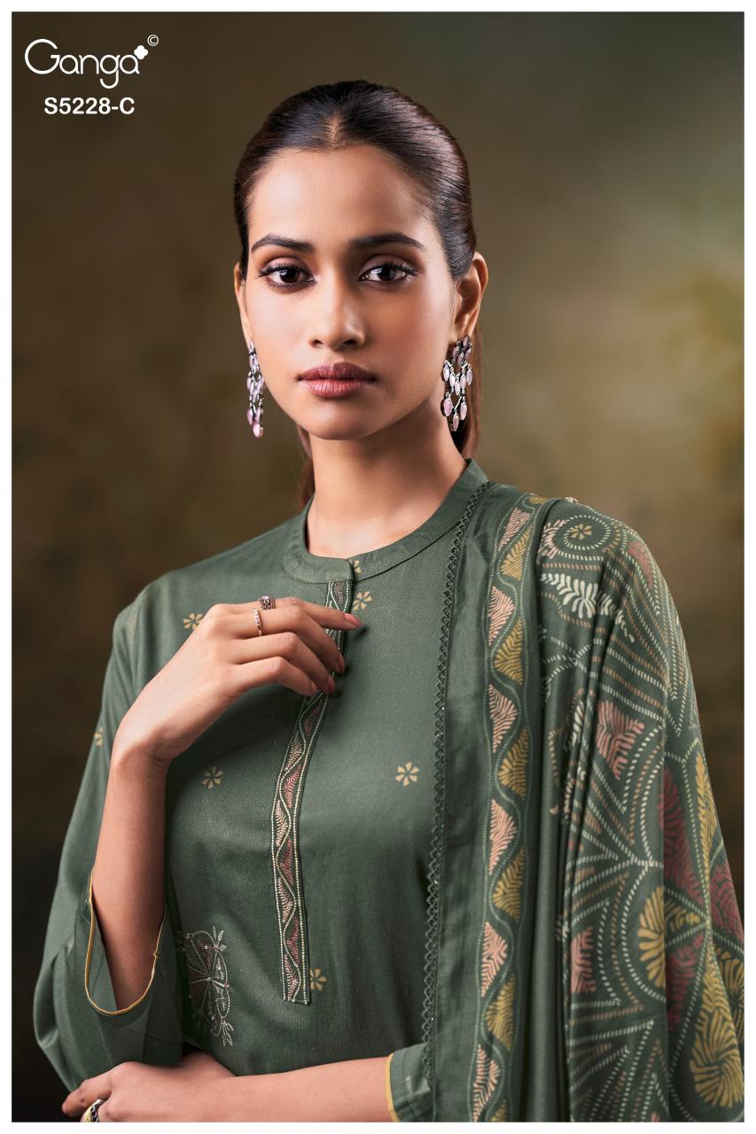 Ganga Maheya 5228 catalog unstitched salwar kameez wholesalers in kolkata