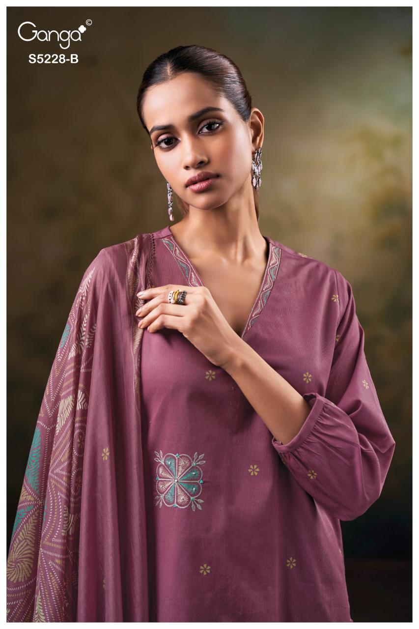 Ganga Maheya 5228 catalog unstitched salwar kameez wholesalers in kolkata
