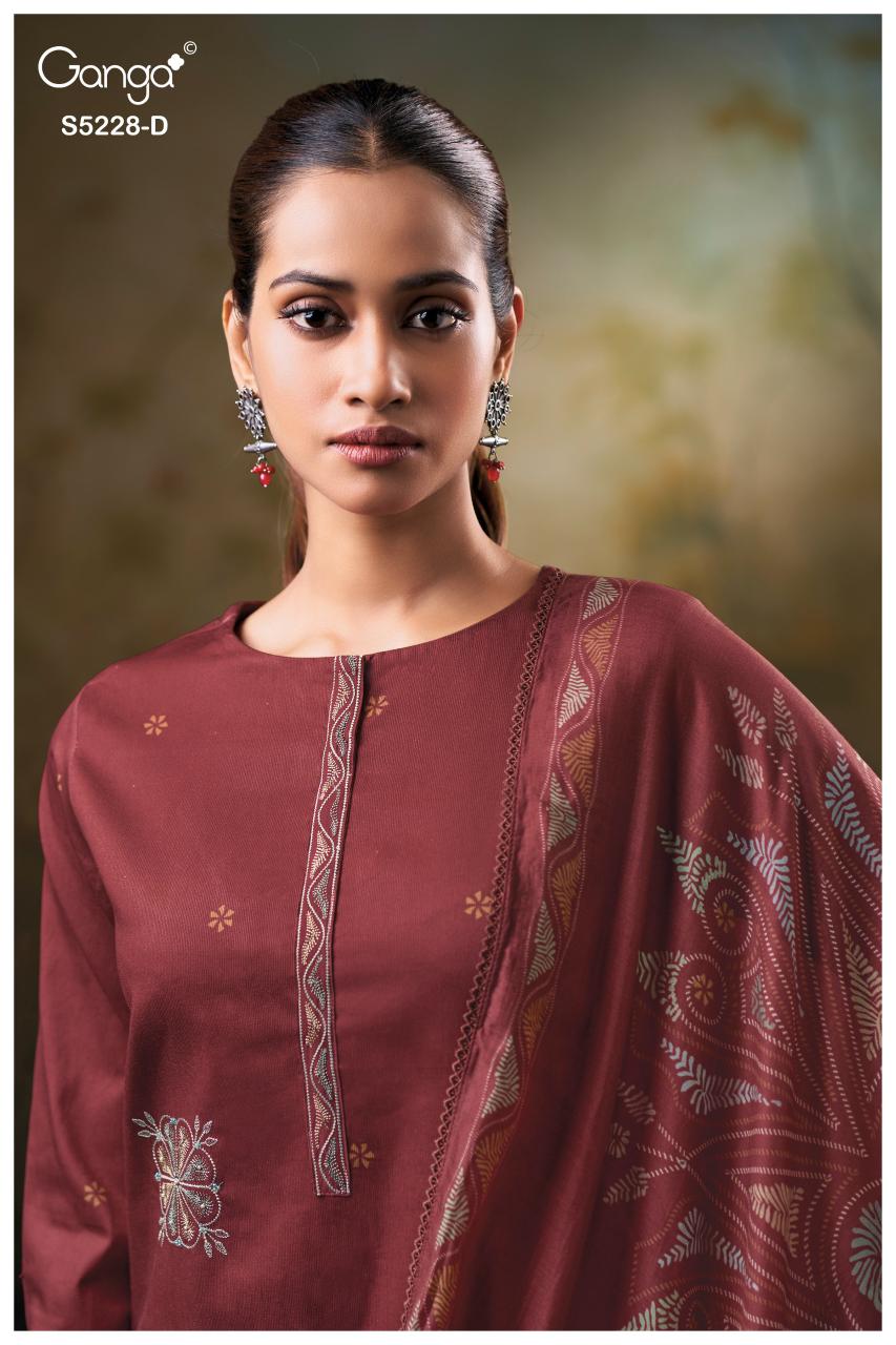 Ganga Maheya 5228 catalog unstitched salwar kameez wholesalers in kolkata