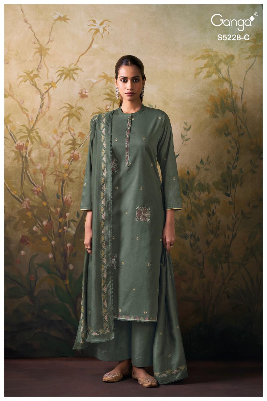 Ganga Maheya 5228 catalog unstitched salwar kameez wholesalers in kolkata