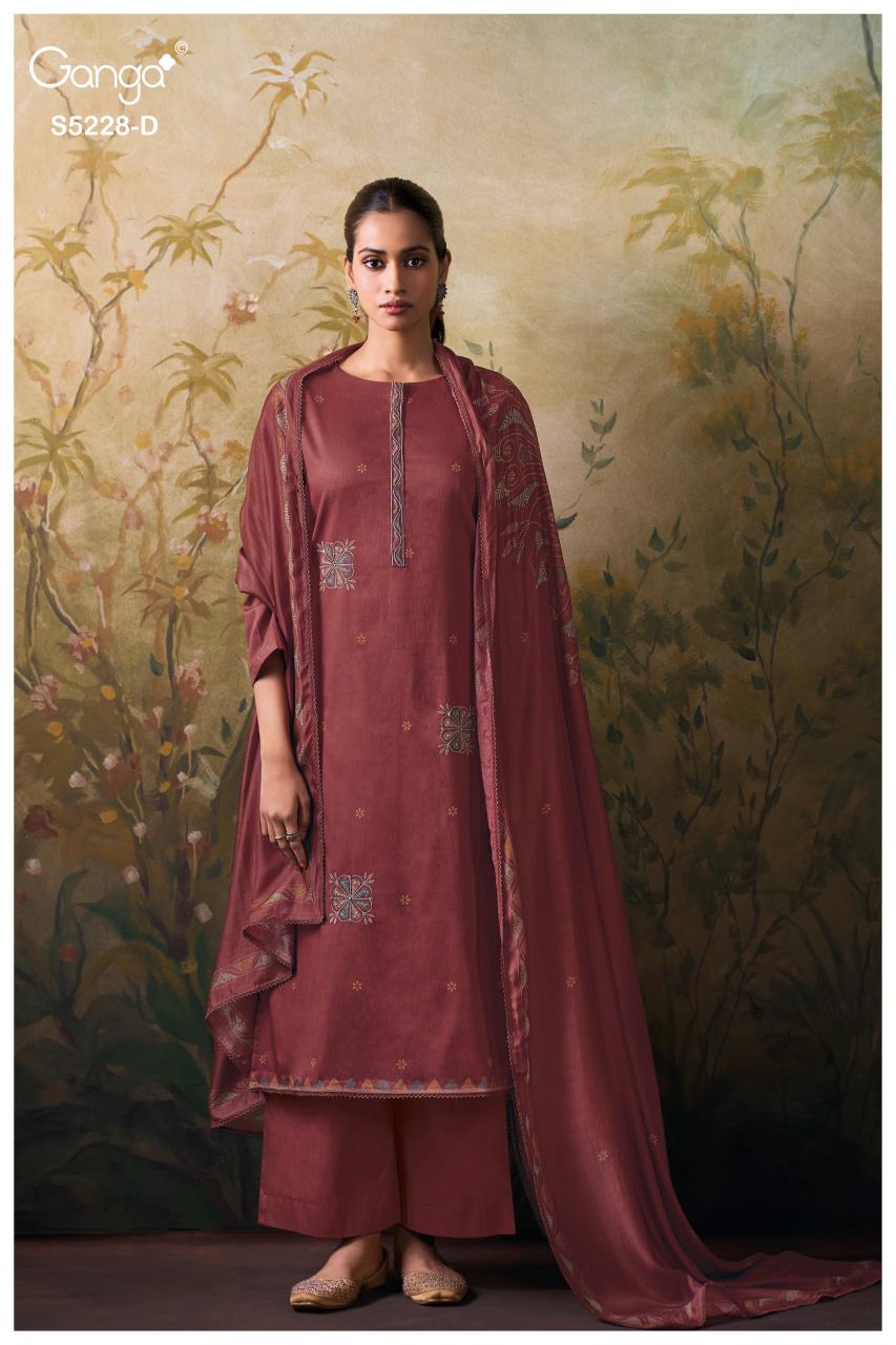 Ganga Maheya 5228 catalog unstitched salwar kameez wholesalers in kolkata