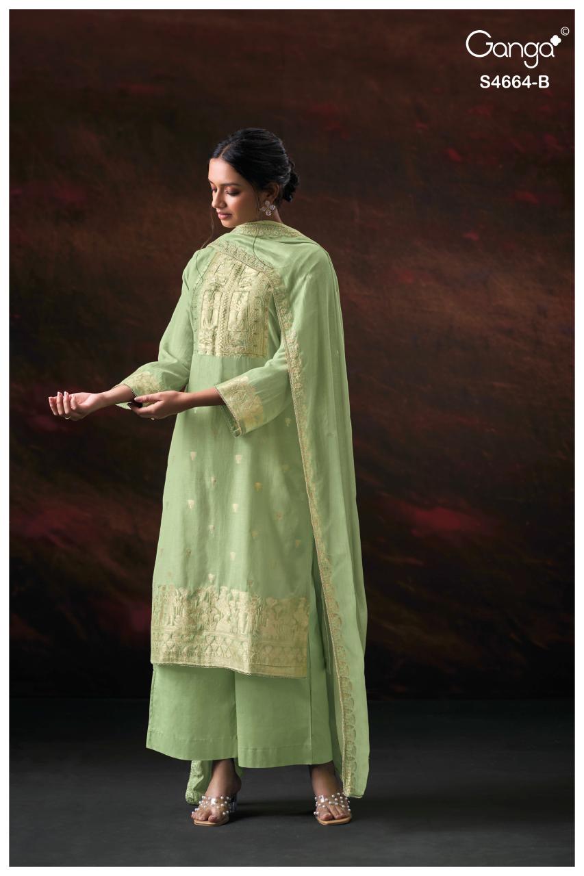 Ganga Miara 4664 catalog wholesale salwar kameez pakistani