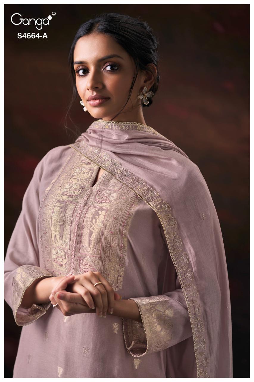 Ganga Miara 4664 catalog wholesale salwar kameez pakistani